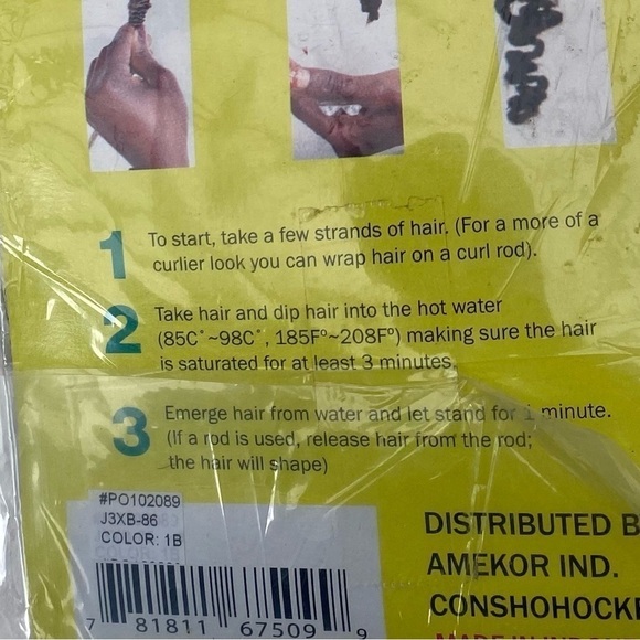 Vivica A Fox Hair Collection Jumbo 3X Braid 84" color 1B - Picture 5 of 6